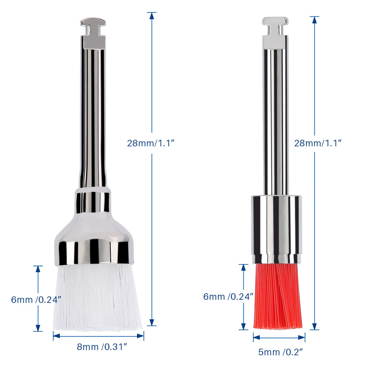 AZDENT brossettes prophylactique en nylon blanches ou colorées