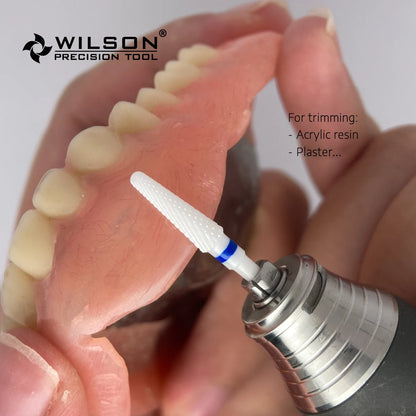Fraise de laboratoire en zircone blanche