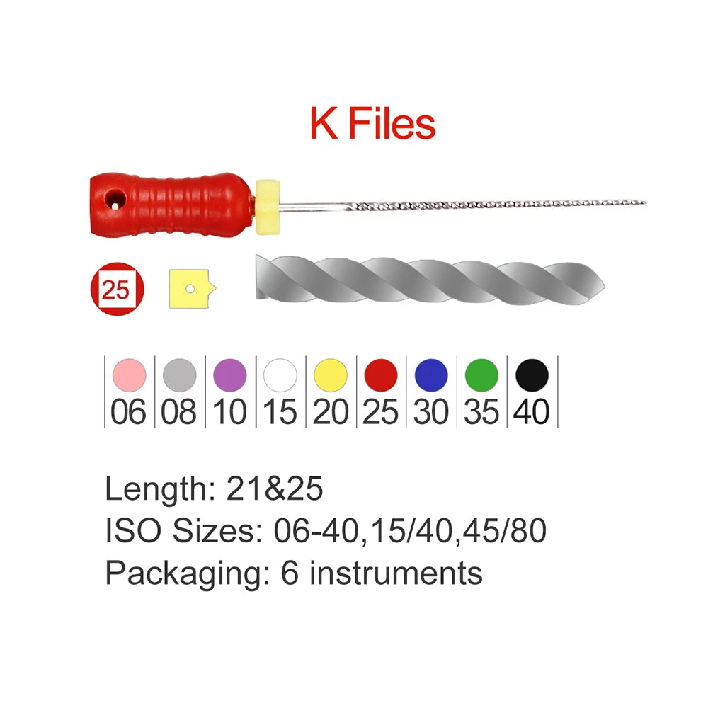 Limes endodontiques type K manuelles