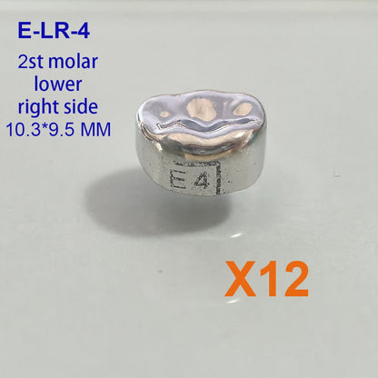 Couronnes temporaires pédiatriques 12Pcs/Boîte