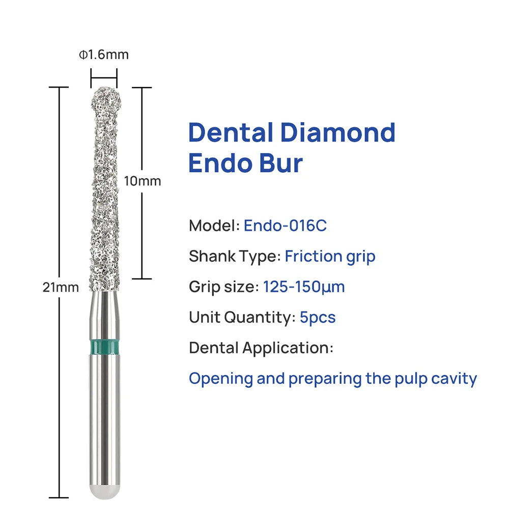 Fraises endodontiques diamantées d'ouverture et de travail de la chambre pulpaire. Tarif de gros . 50 PCS/ boîte