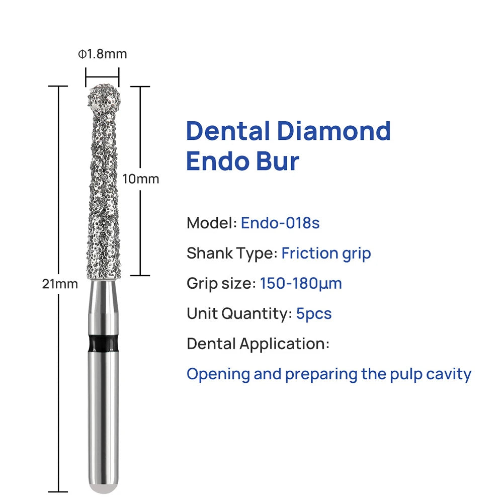 Fraises endodontiques diamantées d'ouverture et de travail de la chambre pulpaire. Tarif de gros . 50 PCS/ boîte