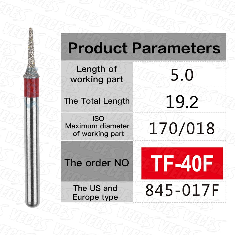 Fraises de polissage de préparation conoraire 10 Pcs/boîte