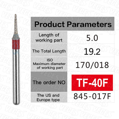 Fraises de polissage de préparation conoraire 10 Pcs/boîte