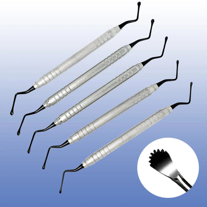 Curette chirurgical crantée double