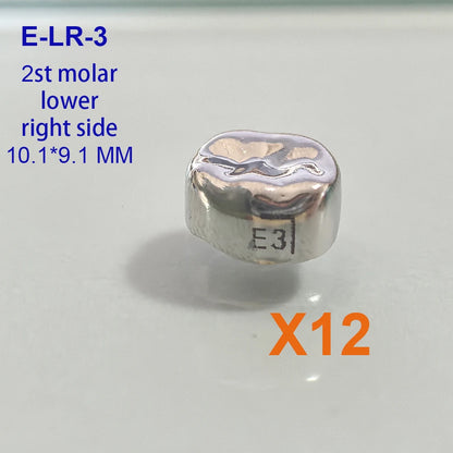 Couronnes temporaires pédiatriques 12Pcs/Boîte