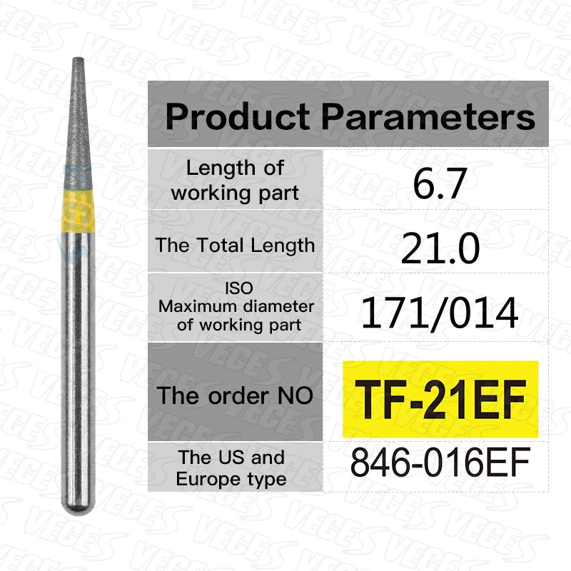 Fraises de polissage de préparation conoraire 10 Pcs/boîte