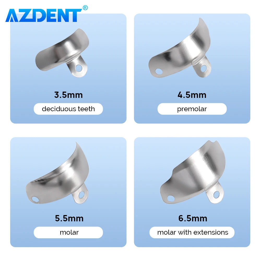 AZDENT Matrices sectorielles 3.5/4.5/5.5/6.5mm. 50 Pcs/boîte