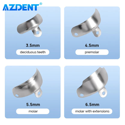 AZDENT Matrices sectorielles 3.5/4.5/5.5/6.5mm. 50 Pcs/boîte