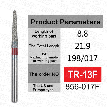 Fraises de polissage de préparation conoraire 10 Pcs/boîte