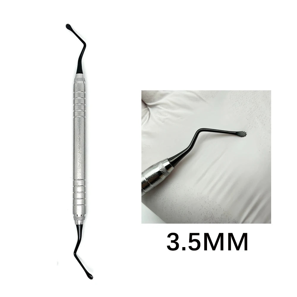 Curette chirurgical crantée double