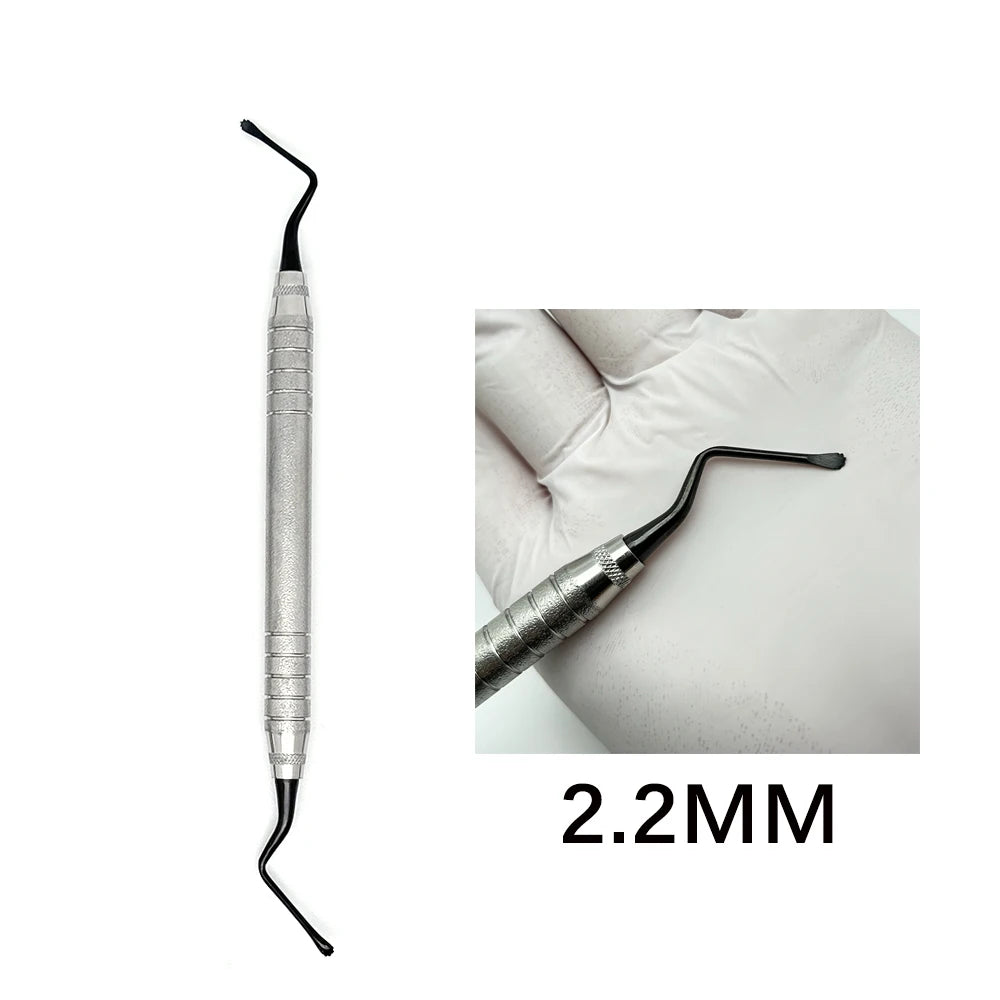 Curette chirurgical crantée double