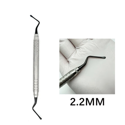 Curette chirurgical crantée double