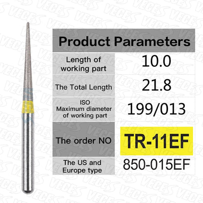 Fraises de polissage de préparation conoraire 10 Pcs/boîte