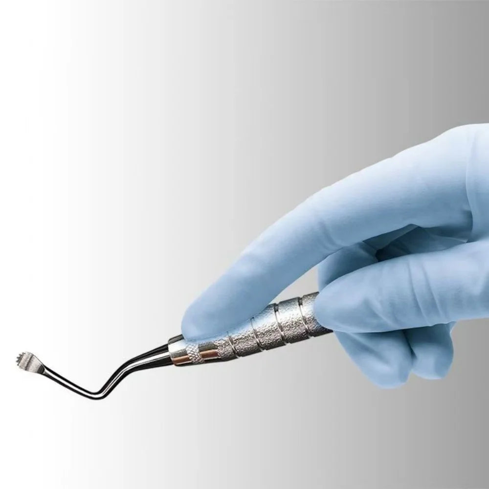 Curette chirurgical crantée double