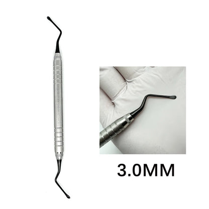 Curette chirurgical crantée double