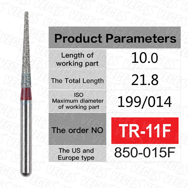 Fraises de polissage de préparation conoraire 10 Pcs/boîte