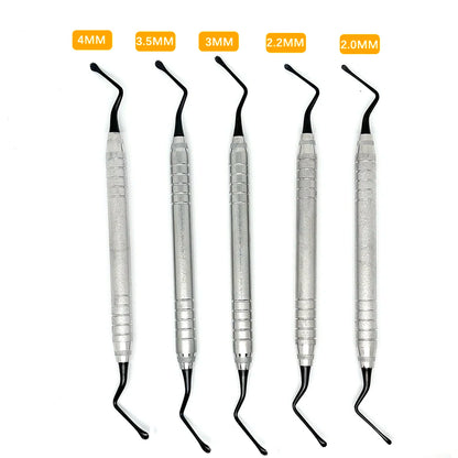 Curette chirurgical crantée double