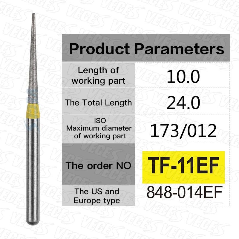 Fraises de polissage de préparation conoraire 10 Pcs/boîte