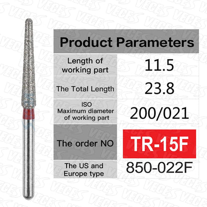 Fraises de polissage de préparation conoraire 10 Pcs/boîte