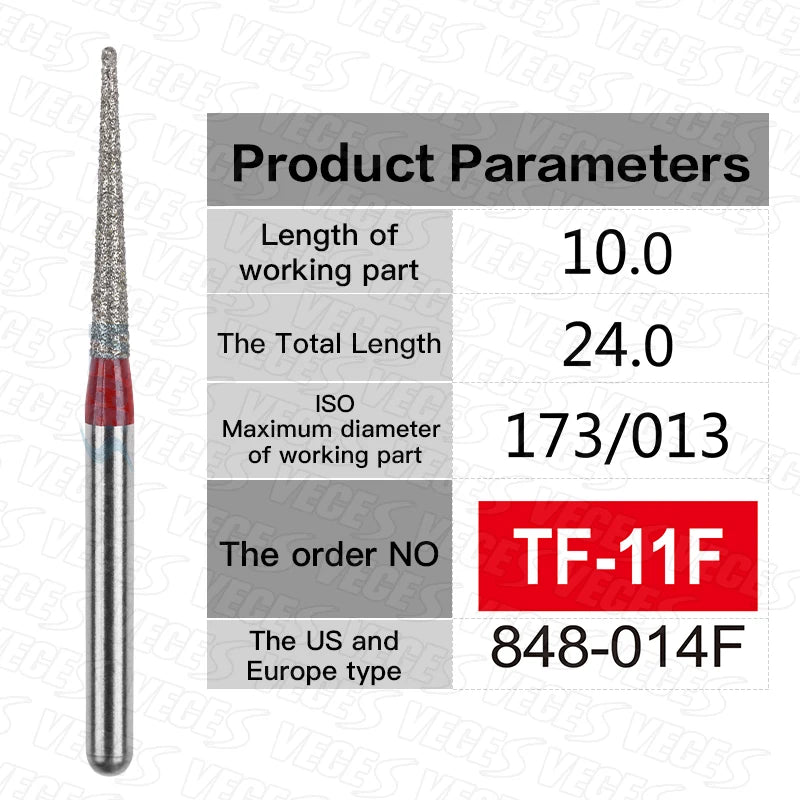 Fraises de polissage de préparation conoraire 10 Pcs/boîte