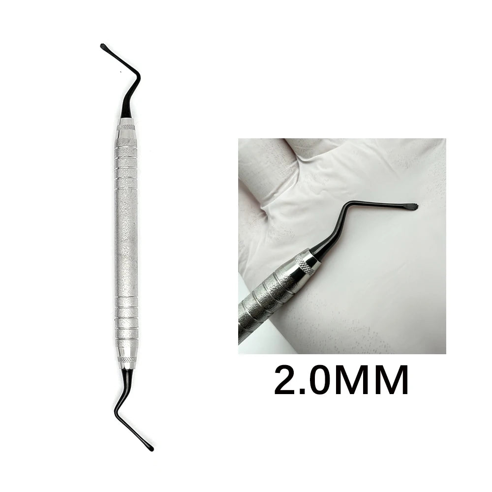 Curette chirurgical crantée double