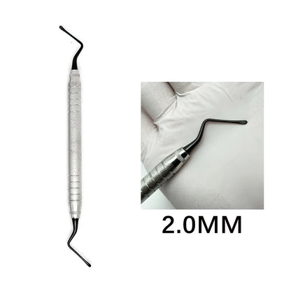 Curette chirurgical crantée double