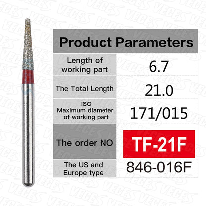 Fraises de polissage de préparation conoraire 10 Pcs/boîte