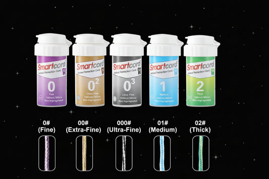 Fil de rétraction gingival taille #0/00/000/1/2. Boite de 3.05m