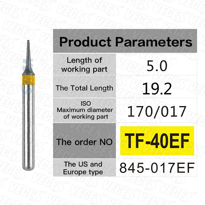 Fraises de polissage de préparation conoraire 10 Pcs/boîte