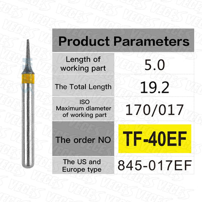 Fraises de polissage de préparation conoraire 10 Pcs/boîte