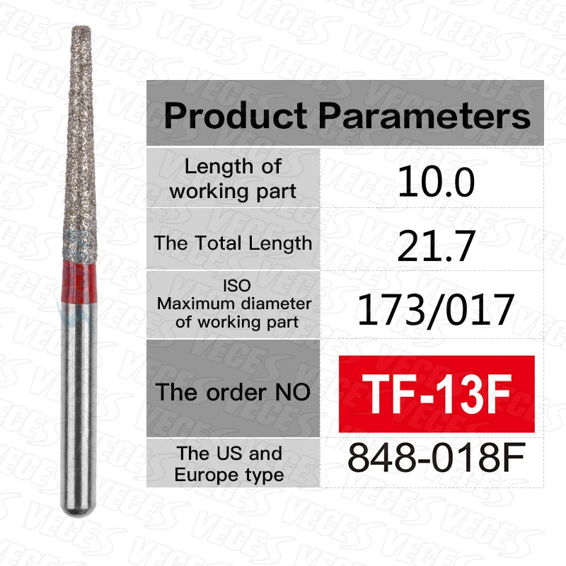 Fraises de polissage de préparation conoraire 10 Pcs/boîte