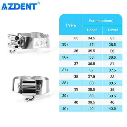 Bague orthodontique pour les premières molaires 20bagues/lot.