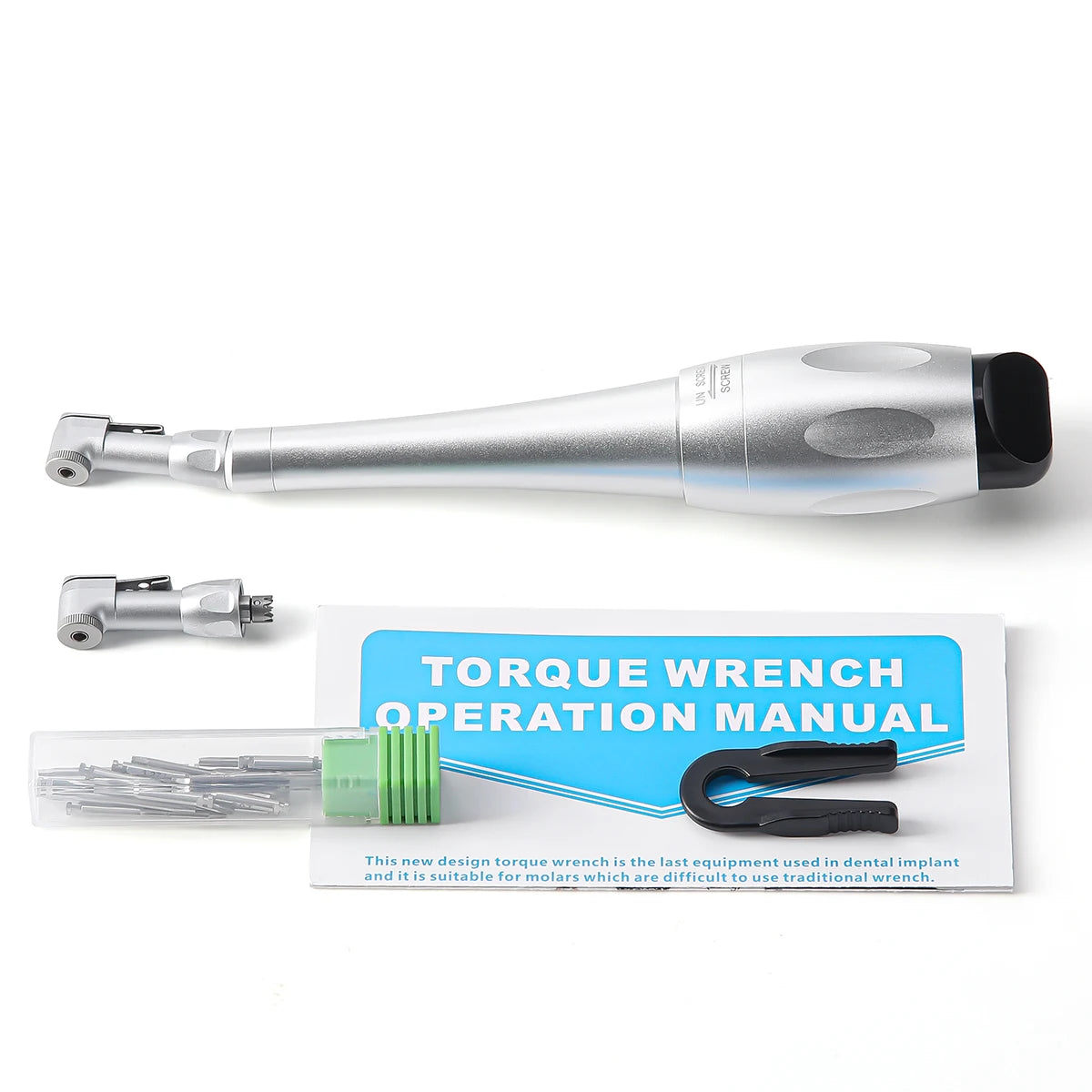 AZDENT Tournevis dynamométrique Torque de 5 à 35 N.cm compatible multimarque : 16 mandrins.