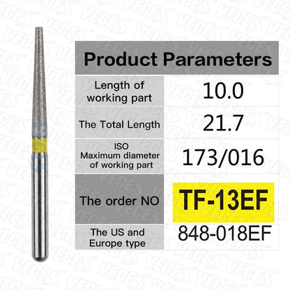 Fraises de polissage de préparation conoraire 10 Pcs/boîte